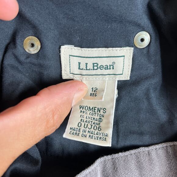 LL Bean Womens Pants Gray Super Soft Corduroy Barrel Fit High Rise Stretch 12 - Picture 4 of 11